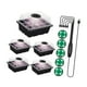 thumbnail image 4 of 5 set bandeja de arranque de semillas con brillo ajustable de luz de , bandeja de de plantas Premium con bandejas de inicio de plántulas del temporizador Negro, 4 of 8