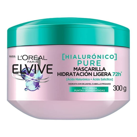 Mascarilla para cabello L'Oréal Elvive hialurónico pure 300 g