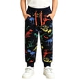 thumbnail image 2 of Rvasteizo Boys Sweatpants Solid Pocket Printed Casual Kids Pants 1-8 Years, 2 of 4