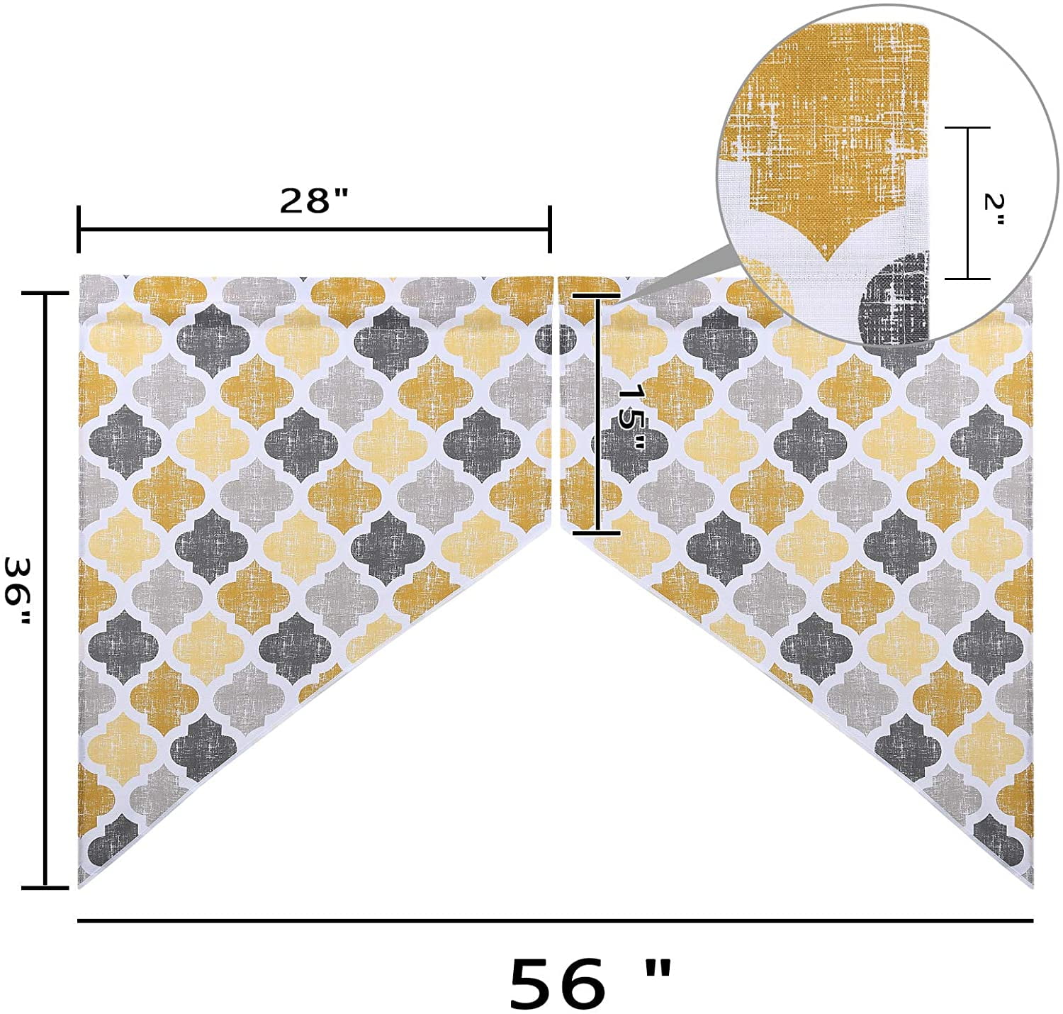Geometric Quatrefoil Trellis Curtain, Printed Cotton Blend