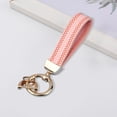 thumbnail image 3 of Tnobhg Faux Leather Keychain High Strength Stainless No Deformation Electroplated Anti-lost Braided Buckle Anti-break Car Key Ring Bag Pendant, 3 of 7