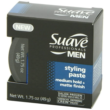 (2 Pack) Suave Men Medium Hold Styling Aid with Matte Finish, 1.75