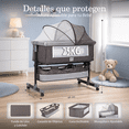 thumbnail image 5 of Cuna Colecho 2 en 1 Yei Gris Altura Ajustable con Mecedora, 5 of 5