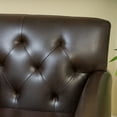 thumbnail image 2 of Alexander Tufted Brown Leather Club Chair, 2 of 3