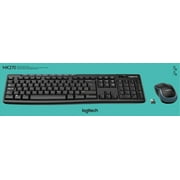 Logitech Mk270 Full Size Compact Wireless Keyboard & Mouse Combo, Black