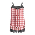 thumbnail image 2 of Tnhcen Christmas Women's 2-Piece Pajama Sets Lace Splicing Print Sleeveless Sling Tank Shorts Snug Nightwear Homewear S-2XL, 2 of 5