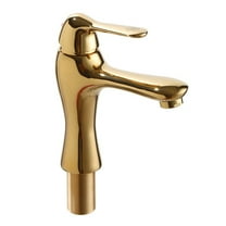 Elegant Brass Single Hole Bathroom Faucet 7 in. Height Tap with Supply Lines | Renovators Supply