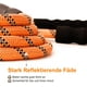 thumbnail image 4 of Correa de nailon para perro ZHAOCHENG con asa acolchada y luz reflectante correa fuerte para mascotas correa reflectante de cuerda redonda naranja L, 4 of 5