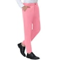 thumbnail image 5 of INSPIRE CHIC Inspired Men's Dress Solid Color Pants Straight Front Chino Slacks Pink 28, 5 of 6
