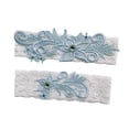 thumbnail image 1 of 1 par de liguero de encaje azul cielo elástico romántico agradable a la piel liguero de boda nupcial para mujeres niñas fiesta azul cielo (circunferencia del muslo de 15,7 a 21,7 pulgadas), 1 of 12