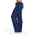 thumbnail image 2 of Just Love Women's Fleece Pajama Pants - Soft and Cozy Sleepwear Lounge PJs (Buffalo Plaid Royal / Black, X-Large), 2 of 3