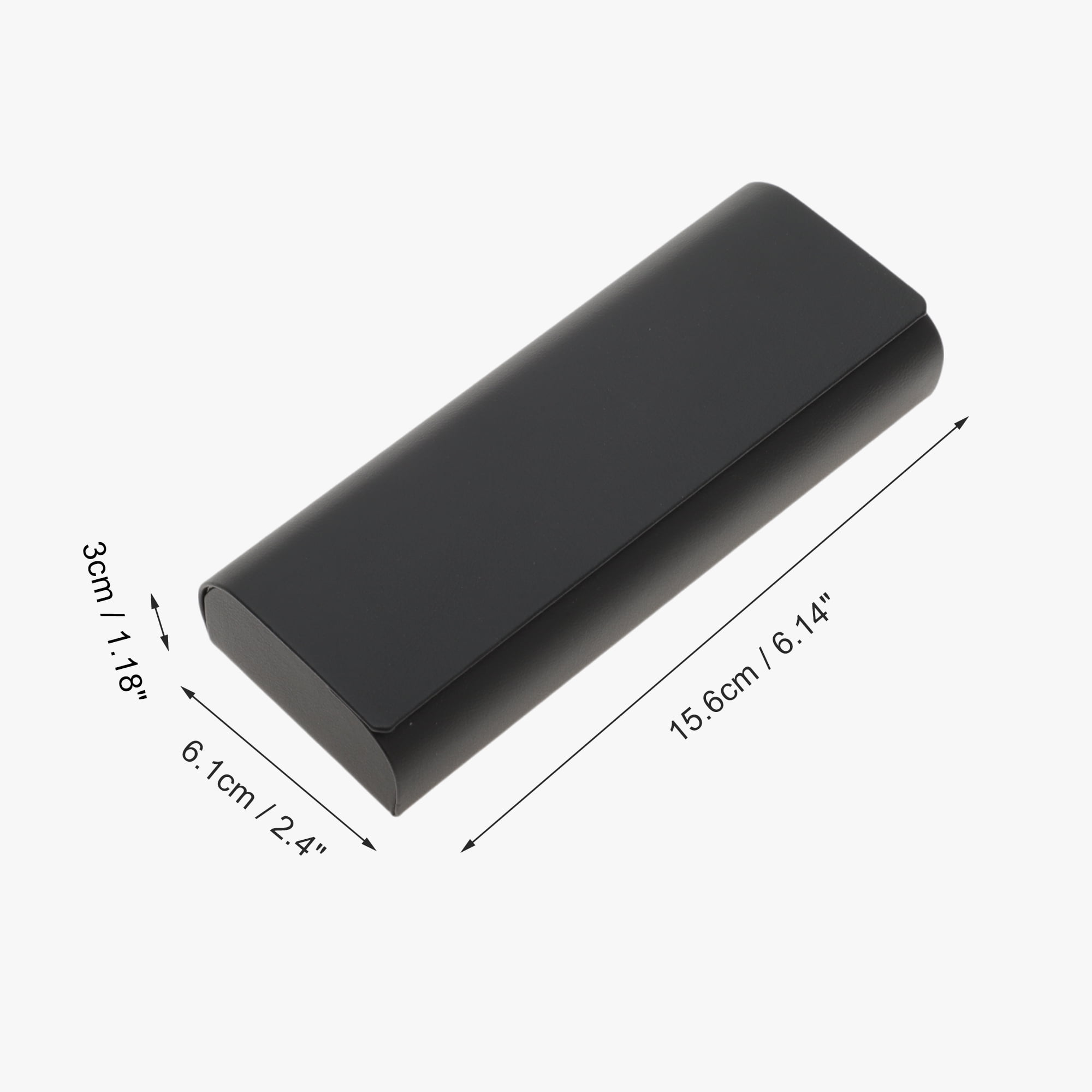 Unique Bargains Simple Solid Eyeglasses Case Portable Eyeglasses Storage Black