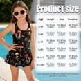 thumbnail image 7 of Xixirimido Mushroom Butterfly Floral Print Modest Girls’ Swimwear One Piece – Hawaiian Skirted Bathing Suit with Built-in Shorts, Sleeveless UPF 50+ Swimsuits, 5-6 Years, 7 of 7