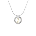 thumbnail image 2 of Delight Jewelry Goldtone Mini Eighth Note Joy Ring Charm Necklace, 18", 2 of 4