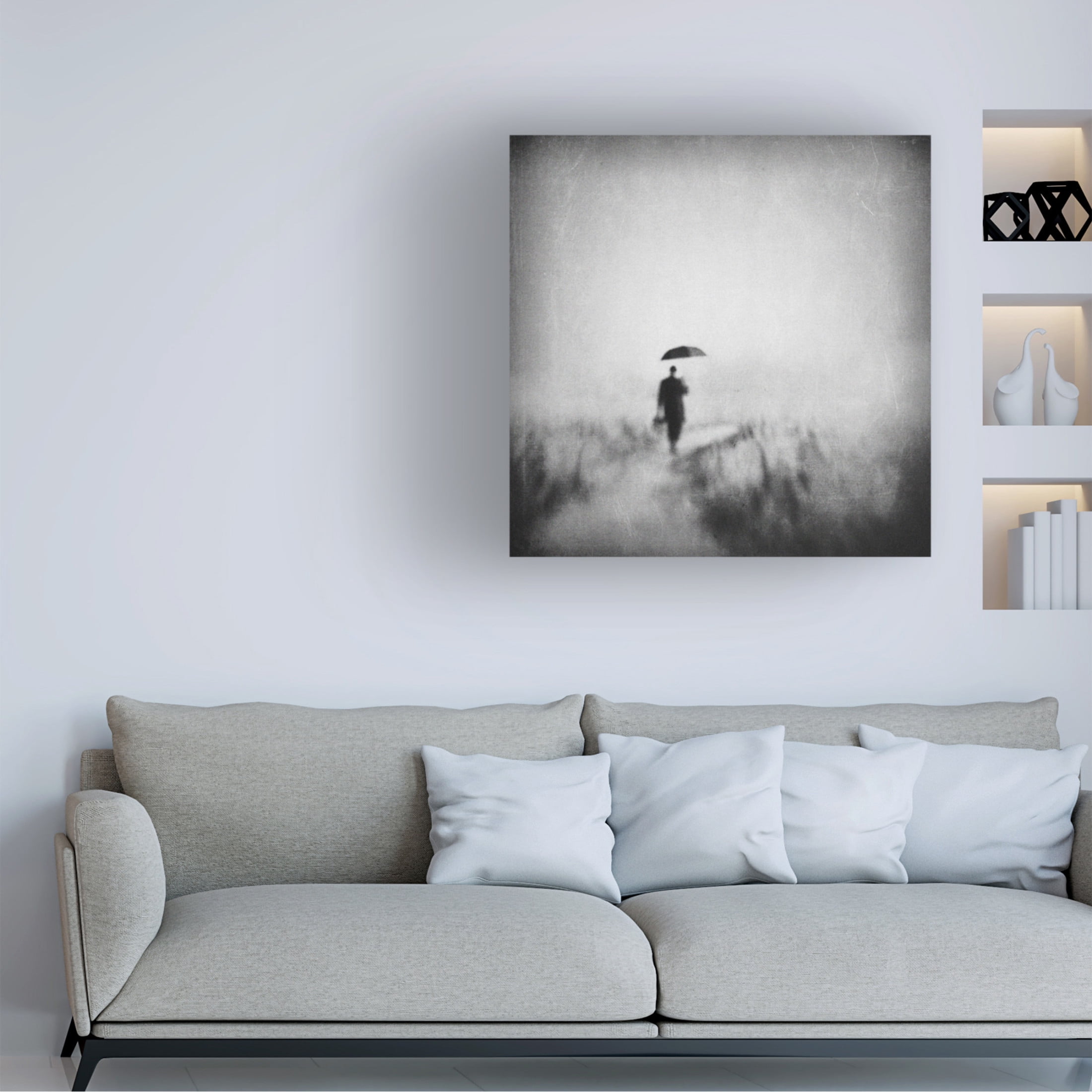 Canvas Wall Art - Delphine Devos 'Winding Road' Wall Art for Living Room, Bedroom, or Office Décor by Trademark Fine Art - 18 x 18 Inches
