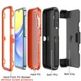 thumbnail image 4 of Hotpom Samsung Galaxy A15 5G Heavy Duty Shockproof Dustproof Phone Case with Black Belt Clip, Black and Orange, 4 of 5
