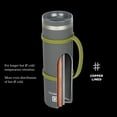 thumbnail image 5 of Swiss Tech Stainless Steel Insulated 360 Sip Water Bottle with Leakproof Lid, Silicone Handle and Hidden Storage Compartment, 20oz, Soft Touch Grey, 5 of 10