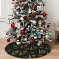 thumbnail image 5 of Lsque Eiffel Tower Print Christmas Tree Skirt, Tree Skirt with Ties or Velcro, Perfect for Holiday Decorations, Halloween, and New Year-36", 5 of 7