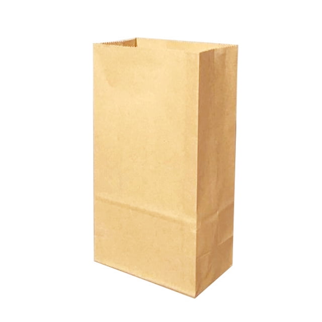 WHAMVOX Kraft Paper Bags 100Set Light Yellow Flat Bottom Expandable Side for Shopping Food Packaging General Consumers
