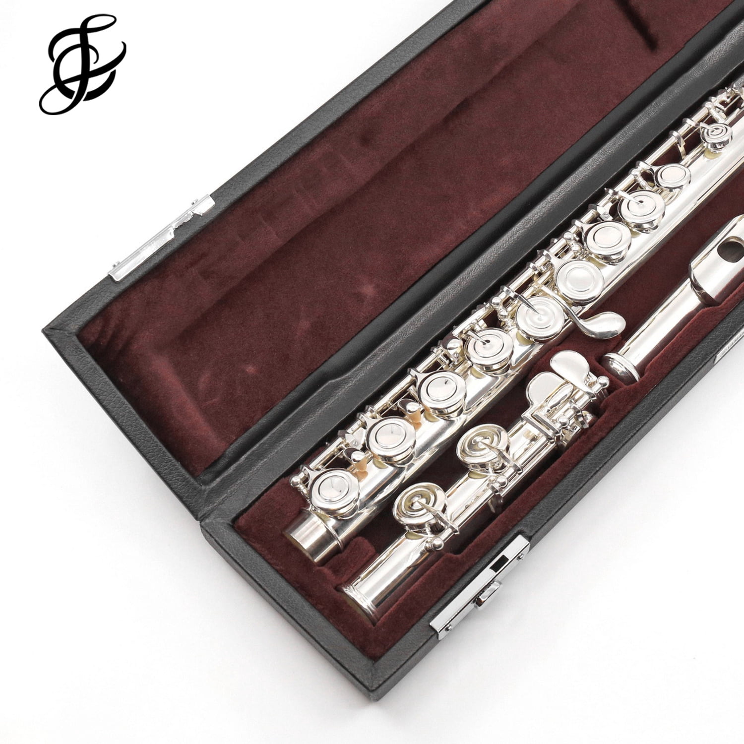Yamaha YFL-322Y Intermediate Flute, Offset G, C-Foot, Silver, Nickel Silver, for Students