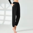 thumbnail image 3 of Women's Casual Pants Classical Dance Trousers Wide Legged Straight Pocket Long Pants Gymnastics Practice Exercises Dance Training Leg Binding Pants Stretchy Work Pants Women Women's Pants for Work, 3 of 4