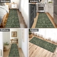 thumbnail image 4 of Findosom 2'x8' Vintage Runner Rug Washable Non-slip Runner Rug for Hallways,Indoor Farmhouse Runner Area Rug for Bedroom Kitchen Living Room Laundry No Shedding Low Plie Floor Carpet Doormat,Green, 4 of 7