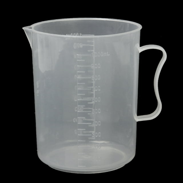 Prueba de laboratorio de cocina de plástico que mide el recipiente de la taza del vaso de precipitados con la manija 1000ml Zulema Vaso medidor de laboratorio