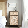 thumbnail image 6 of LuxenHome Rustic Nightstand with Drawer and 1-Door Cabinet, 6 of 10