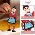 thumbnail image 3 of Raindrops Set of 4 Wooden Marionette Puppets in Assorted Colors - Fun Hanging Puppet Decor for Kids and Home, 3 of 8