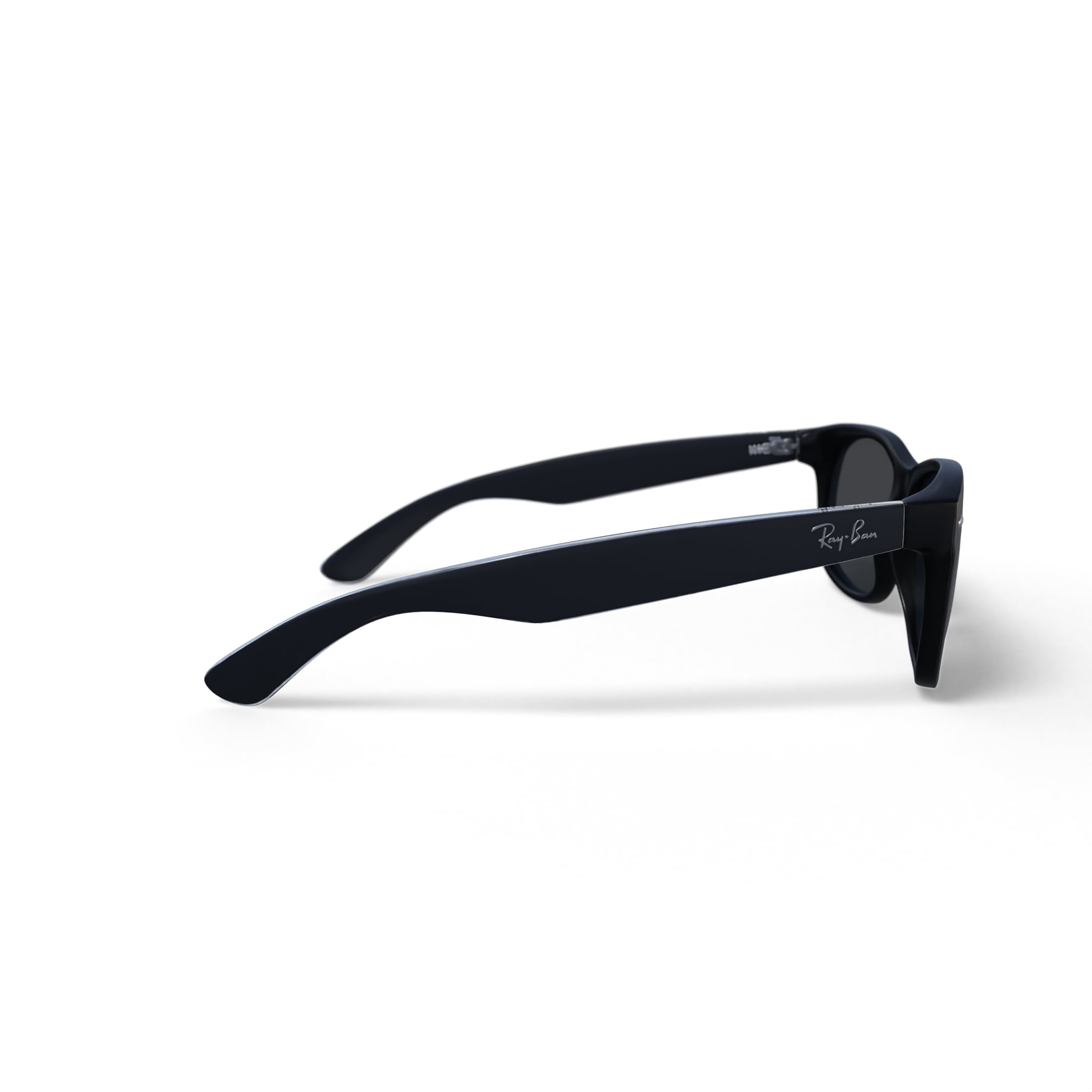 Ray-Ban New Wayfarer Color Mix Sunglasses, Square Eyeglasses, Black on Transparent/G-15 Green, Size 58