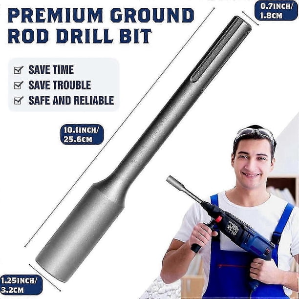 SDS-MAX Ground Rod Driver for 5/8Inch&3/4Inch Ground Steel Kit, Rods Drills,for DeWalt for Bosch for