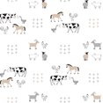 thumbnail image 5 of Lambs & Ivy Baby Farm Animals 100% Cotton Fitted Crib Sheet - White, 5 of 5