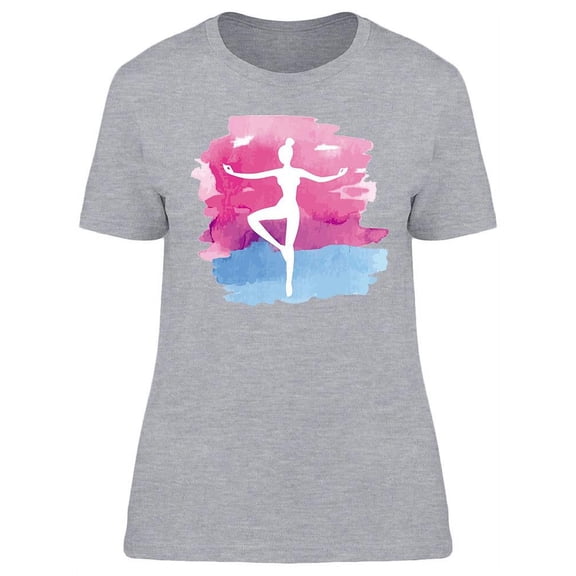 Abstract Pink Watercolor Ballet T-Shirt Women -Image by Shutterstock, Female Large