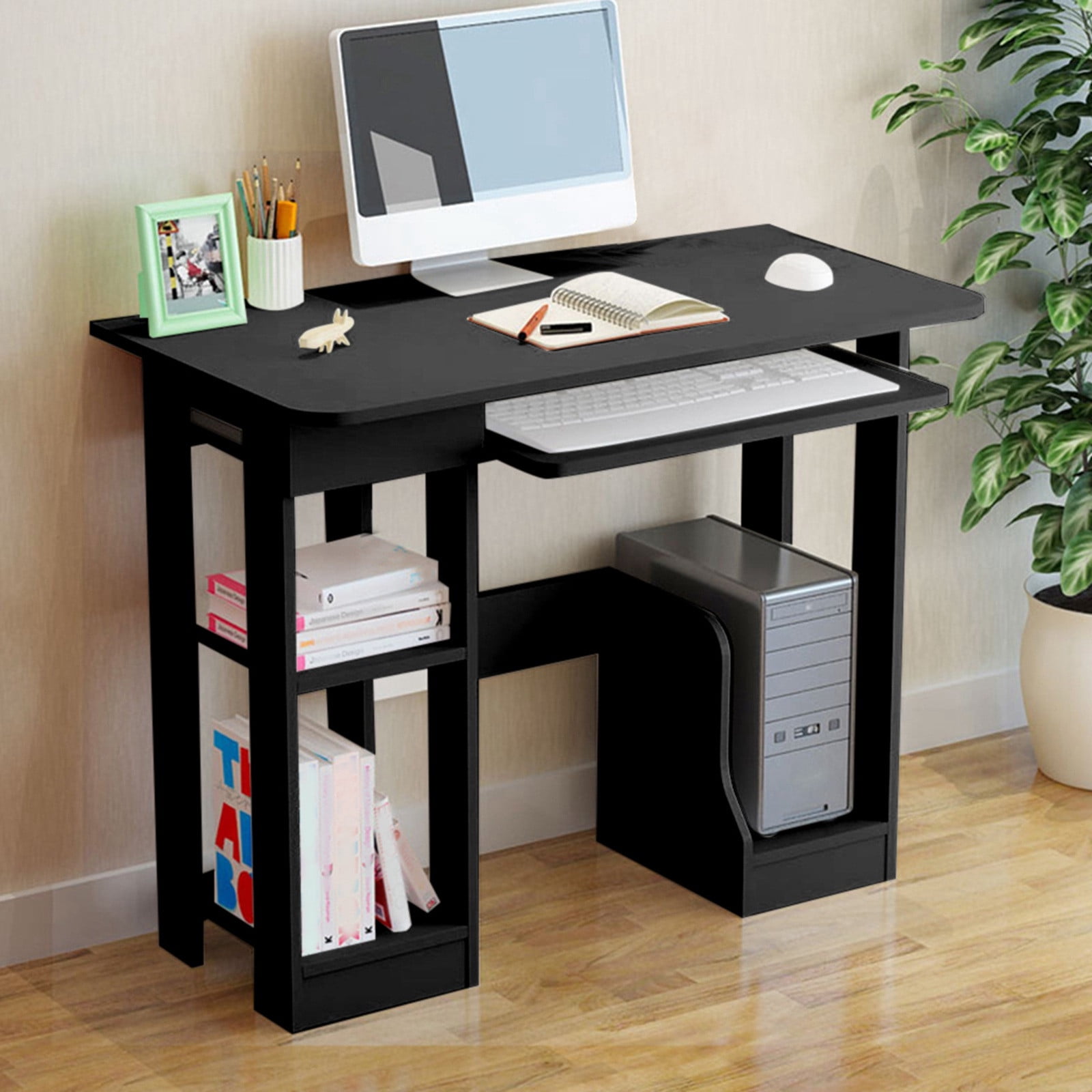 Details about   55"Study Student Computer Desk Wood PC Laptop Table Sturdy Home Office Furniture 
