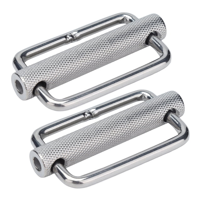 Ccdes Strap Adjuster,2Pcs Slide Buckle Knurled Roller Strap Adjuster Stainless Steel Hardware Set Kit For Belt