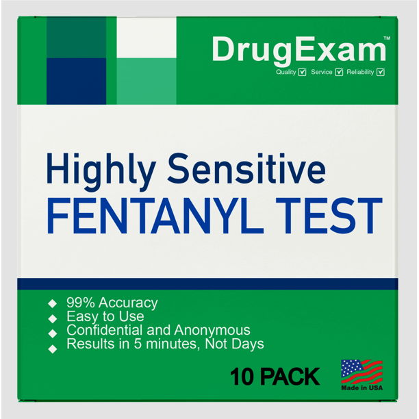 10 Pack DrugExam Fentanyl Strips for Rapid Detection, Urinary Drug