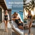 thumbnail image 5 of Olaglory Women's One Piece Swimsuit Tummy Control High Waisted Bathing Suit with Ring Linked & Cutout, Sexy Monokini Swimwear, Black, 5 of 7