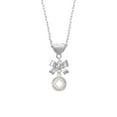 thumbnail image 2 of Delight Jewelry Silvertone I would be lost without you Silver tone Bow Heart Necklace, 2 of 4