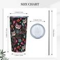 thumbnail image 5 of Day of The Dead Cat Kitten Sugar Skull 20 oz Tumbler with Lids and Straws Stainless Steel Vacuum Coffee Mug for Car Home Office Outdoor Travel., 5 of 7