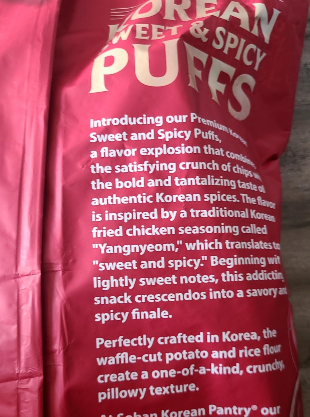 Soban Korean Sweet and Spicy Puffs Yangnyeom Style 10.5 oz 2 Pack