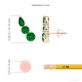 thumbnail image 2 of ANGARA Lab Grown Round and Pear Emerald Three Stone Climber Earrings for Women in 14K Rose Gold (Size-4.5mm) | May Birthstone, Anniversary, Jewelry Gift for Women | Lab-Grown Emerald Earrings, 2 of 6