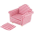 thumbnail image 4 of Miniature Single Sofa Couch Armchair with Pillow for 1:12 Dolls DIY Doll Accessories Gift for 3-6 Year Old, 4 of 8