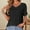 Black, variant on Women's V-Neck Tee Summer Tshirts Casual Short Sleeve Tops Loose Blouse Fit Tunic Soft