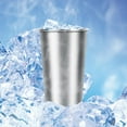 thumbnail image 3 of Vasos de acero inoxidable de 500ML Vasos de pinta de vaso de 16 oz Vasos de metal 18/8 Hugtrwg Para estrenar, 3 of 3