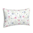 thumbnail image 2 of YFYANG Super Soft Rectangular Plush Cushion Cover (Without Pillow Insert), Small Floral Pattern Comfort and Non-Pilling Hidden Zip Bedroom Sofa Pillowcases, 20"x30", 2 of 9