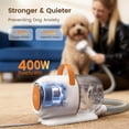 thumbnail image 5 of Oneisall LM6 15000Pa Dog Grooming Vacuum for Shedding 99% Pet Hair, 9-in-1 400W Dog Grooming Kit with 2L Dust Cup & Grooming Tools, Pet Hair Vacuum Cleaners for Home, Orange, 5 of 11