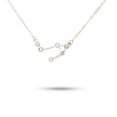 thumbnail image 4 of Ins Constellations Theme Friendship Necklace Rhinestone Comfortable Delicate with Display Card Pendant for Lover Festival Gifts Libra Silver, 4 of 6