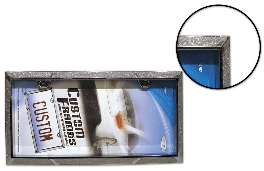 Custom Accessories ABS Plastic License Plate Frame with Look of Silver