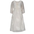 thumbnail image 6 of Women's Plus Size Dress Mesh Short Sleeve V Neck Cocktail A Line Dresses Beige L, 6 of 6