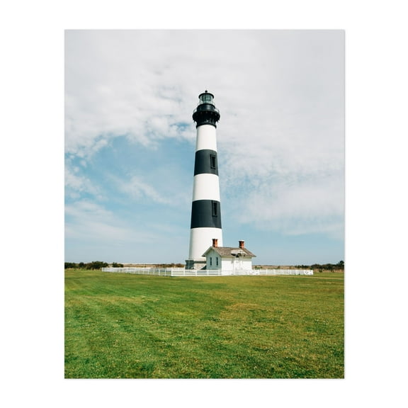 Bodie Island Lighthouse 01 - Nags Head North Carolina Photography Unframed Wall Art Print 8 x 10 inches